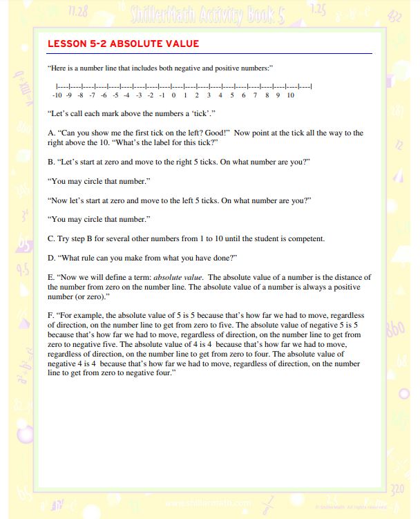 Math Lesson Book 5