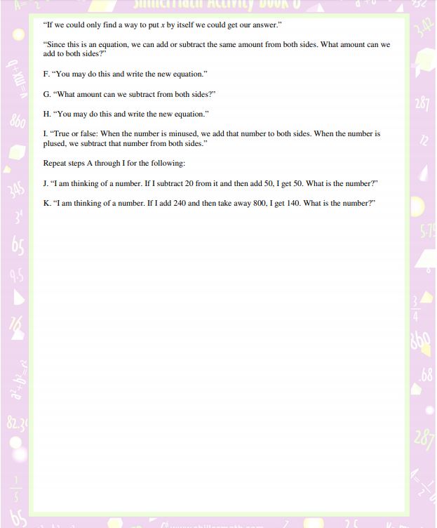 Math Lesson Book 6