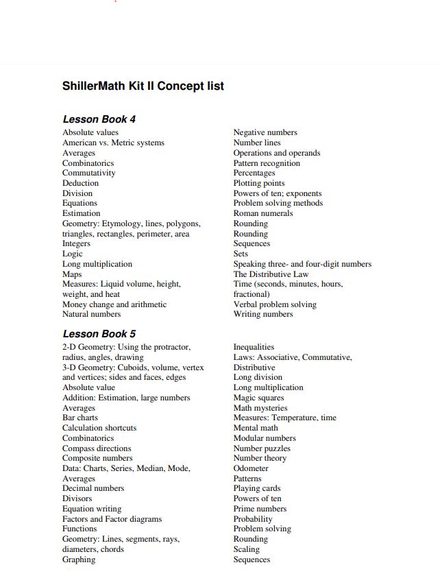 Math Kit II (G4 - Pre-Algebra)